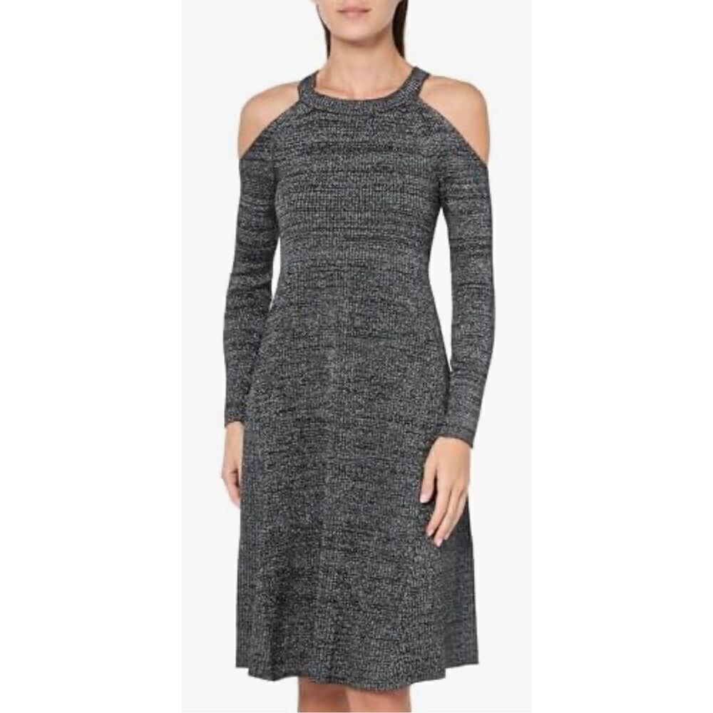 London Times Women's Knit Lurex Shine Dressy Occasion Event Sweater Dress
